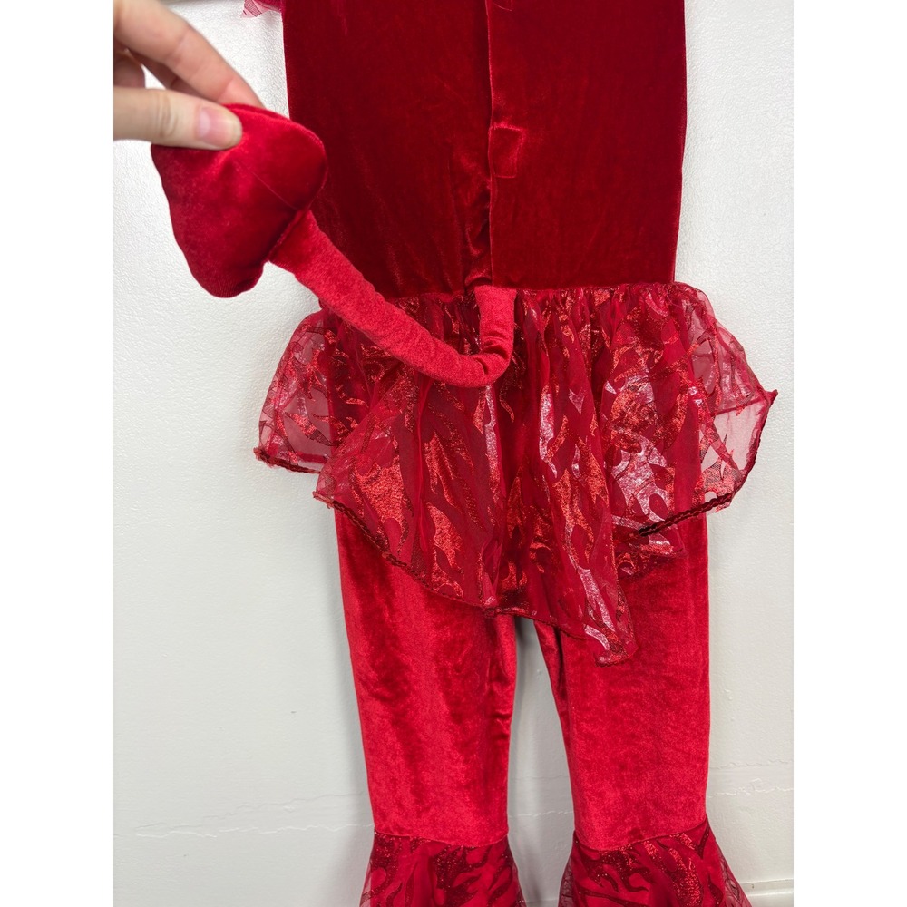 Spirit Halloween Devil Diva Kids Devil Costume Size Small 4-6 Sassy Devil Flames - Picture 10 of 17